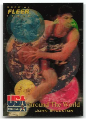 John Stockton 1996 Fleer USA Around The World Team USA