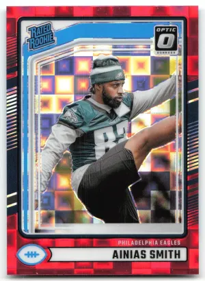 Ainias Smith 2024 Donruss Optic Rated Rookies Red Pandora Philadelphia Eagles