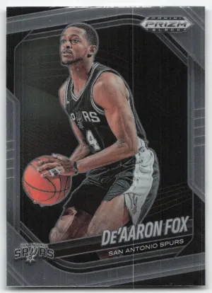De'Aaron Fox 2024-25 Panini Prizm Black San Antonio Spurs