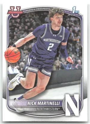 Nick Martinelli 2025-26 Bowman Prospects Northwestern Wildcats