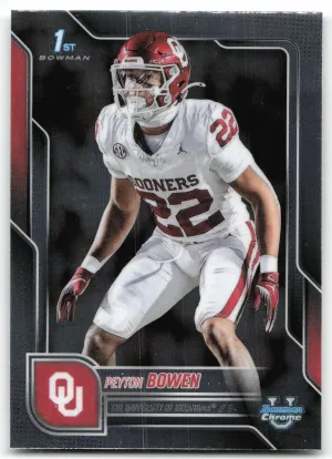 Peyton Bowen 2025 Bowman University Chrome Oklahoma Sooners