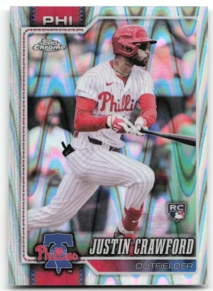 Justin Crawford RC 2026 Topps Chrome Raywave Refractors Philadelphia Phillies