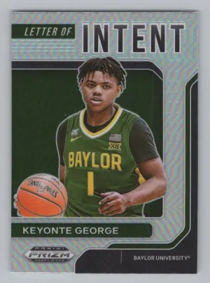 Keyonte George 2022 Panini Prizm Draft Picks Letter of Intent Baylor Bears