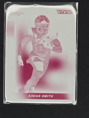Ainias Smith 2024 Leaf Vivid Printing Plate Magenta #/1