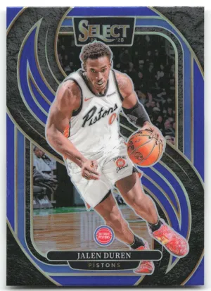 Jalen Duren 2024-25 Panini Select Blue Prizm Pistons
