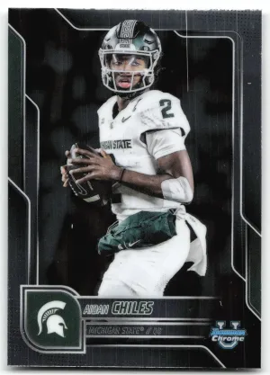 Aidan Chiles 2025 Bowman University Chrome Michigan State Spartans