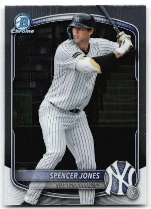 Spencer Jones 2025 Bowman Draft Chrome New York Yankees