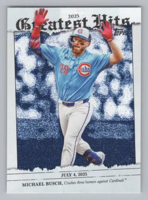 Michael Busch 2026 Topps 2025 Greatest Hits Chicago Cubs