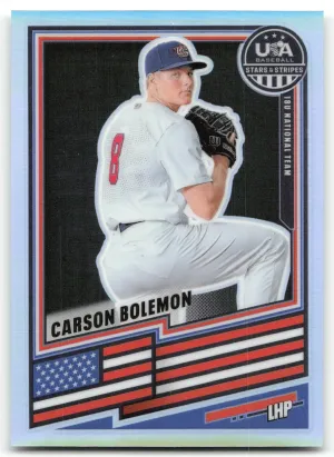Carson Bolemon 2026 Panini Stars & Stripes Prizm USA Baseball Silver