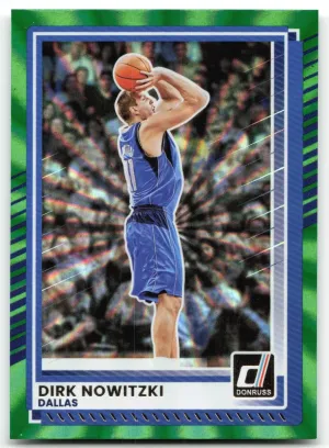 Dirk Nowitzki 2025-26 Donruss Holo Green Laser Dallas Mavericks