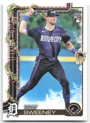 Trey Sweeney Rookie 2025 Topps Holiday Detroit Tigers