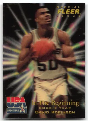 David Robinson 1996 Fleer USA In The Beginning Rookie Year Team USA