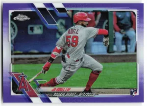 Jo Adell Rookie 2021 Topps Chrome Update Purple Refractor Los Angeles Angels