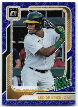 Leo De Vries 2026 Donruss Optic Blue Velocity Athletics