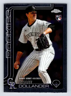 Chase Dollander RC 2025 Topps Chrome Update Colorado Rockies