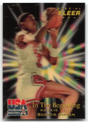 Scottie Pippen 1996 Fleer USA In The Beginning Rookie Year Team USA