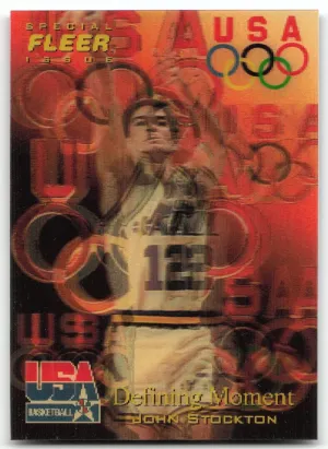 John Stockton 1996 Fleer USA Defining Moment Team USA