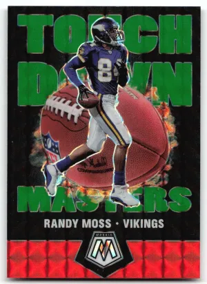 Randy Moss 2020 Panini Mosaic Touchdown Masters Prizm Green Minnesota Vikings