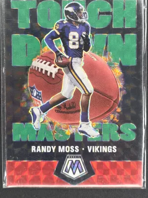 Randy Moss 2020 Panini Mosaic Touchdown Masters Prizm Green Minnesota Vikings