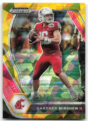 Gardner Minshew 2021 Panini Prizm Draft Picks Collegiate Gold Ice
