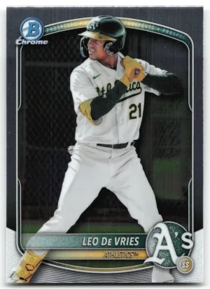 Leo De Vries 2025 Bowman Draft Chrome Athletics