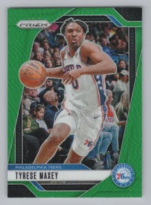Tyrese Maxey 2024-25 Panini Prizm Prizms Green Philadelphia 76ers