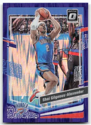 Shai Gilgeous-Alexander 2023-24 Donruss Optic Purple Shock Thunder