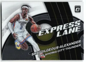 Shai Gilgeous-Alexander 2021-22 Donruss Optic Express Lane Thunder