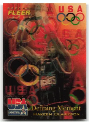 Hakeem Olajuwon 1996 Fleer USA Defining Moment Team USA