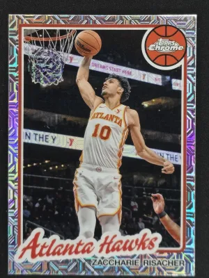 Zaccharie Risacher 2025-26 Topps 1980-81 Topps Chrome Basketball Atlanta Hawks