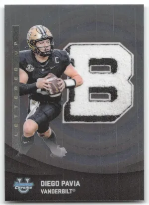 Diego Pavia 2025 Bowman University Chrome Lettered Up Vanderbilt Commodores
