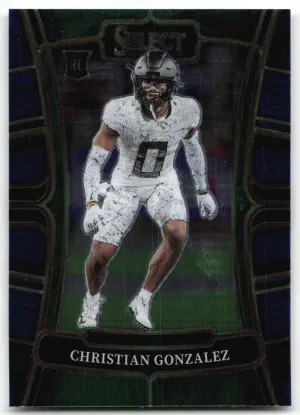 Christian Gonzalez 2023 Panini Select Draft Picks Blue Retail Oregon Ducks