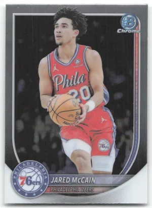 Jared McCain 2025-26 Bowman Chrome Philadelphia 76ers