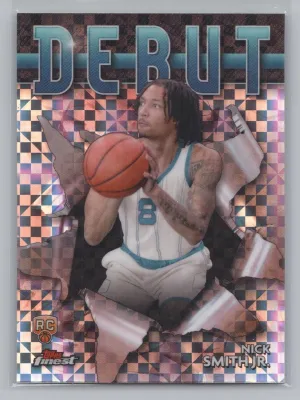 Nick Smith Jr. Rookie 2023-24 Finest Debut Checkerboard Refractors Hornets
