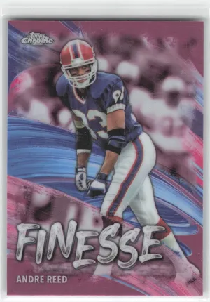 Andre Reed 2024 Topps Chrome Finesse Pink Refactor Buffalo Bills