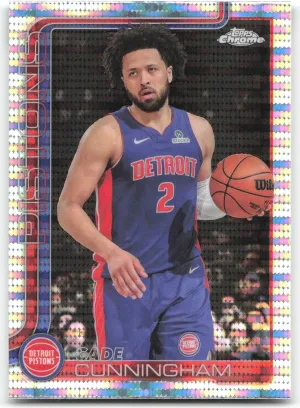 Cade Cunningham 2025-26 Topps Chrome Pulsar Refractor Pistons
