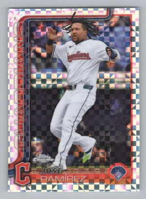 José Ramírez 2025 Topps Chrome X-Fractors Cleveland Guardians