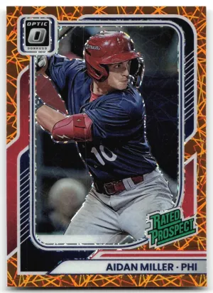 Aidan Miller 2026 Donruss Optic Orange Velocity Philadelphia Phillies