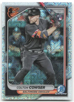 Colton Cowser Rookie 2024 Bowman Chrome Mojo Refractors Baltimore Orioles