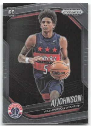 AJ Johnson RC 2024-25 Panini Prizm Black Wizards