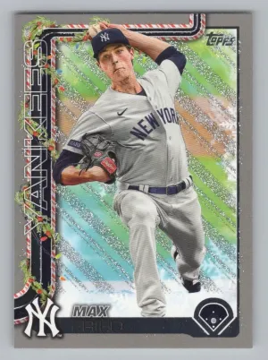 Max Fried 2025 Topps Holiday Silver Glitter Holiday New York Yankees