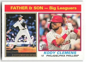 Kody Clemens / Roger Clemens 2025 Topps Heritage New York Yankees