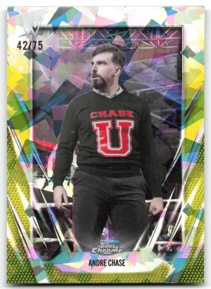 Andre Chase 2026 Topps Chrome Sapphire Edition WWE Yellow #/75