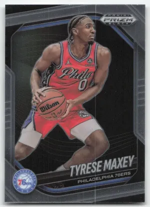 Tyrese Maxey 2024-25 Panini Prizm Black Philadelphia 76ers