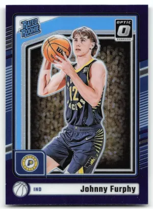 Johnny Furphy Rookie 2024-25 Donruss Optic Purple Indiana Pacers