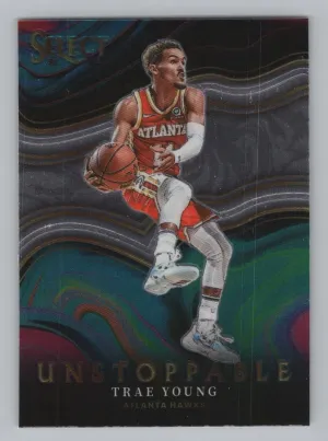 Trae Young 2021-22 Panini Select Unstoppable Atlanta Hawks
