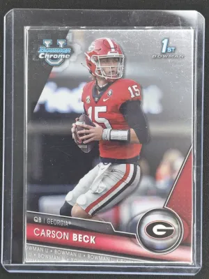Carson Beck 2023 Bowman University Chrome Georgia Bulldogs