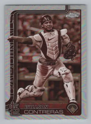 Willson Contreras 2025 Topps Chrome Sepia Refractors St. Louis Cardinals
