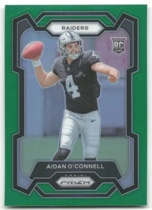 Aidan O'Connell Rookie 2023 Panini Prizm Green Las Vegas Raiders