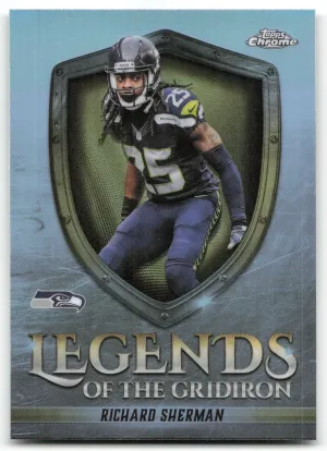 Richard Sherman 2025 Topps Chrome Legends of the Gridiron Refractor Seahawks